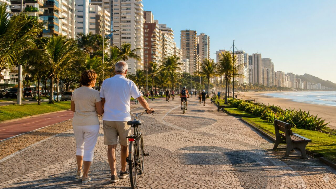 Aposentados estão descobrindo uma cidade litorânea plana, bem estruturada e próxima da maior capital do País