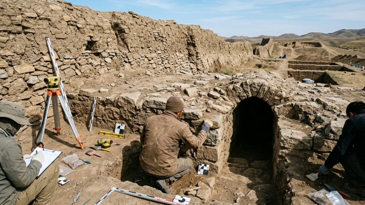 Seis túneis secretos aparecem sob uma cidade de pedra construída há 4.500 anos
