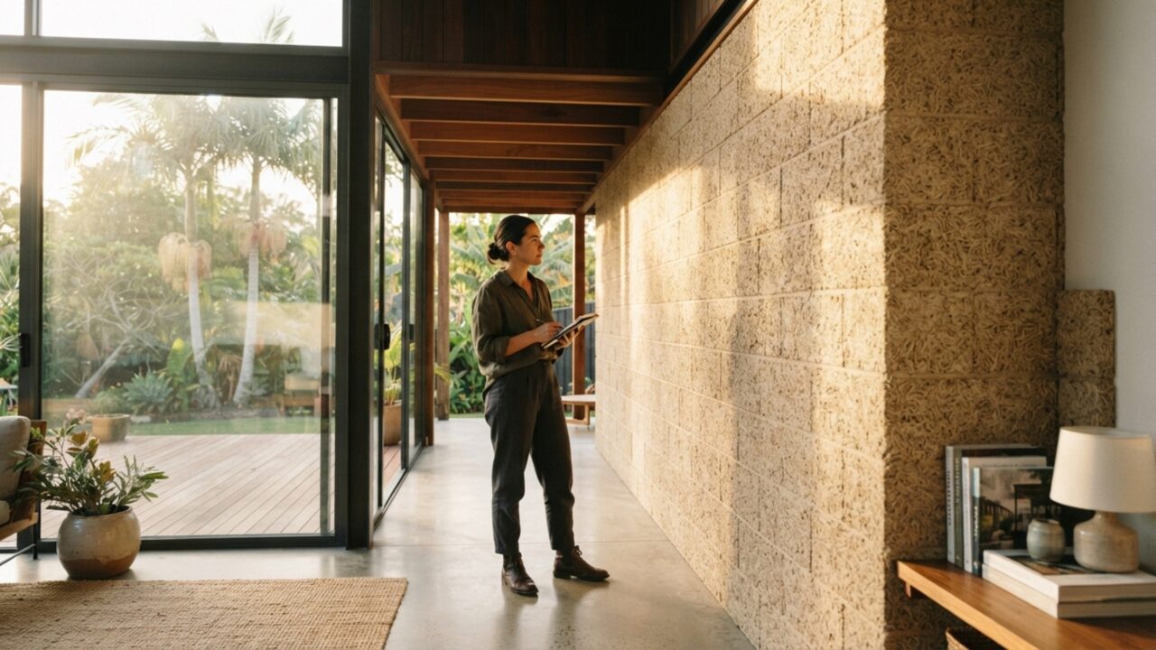 Tijolo de cânhamo (hempcrete) é a nova obsessão: material à prova de fogo, acústico e de carbono negativo vira a principal aposta da arquitetura sustentável