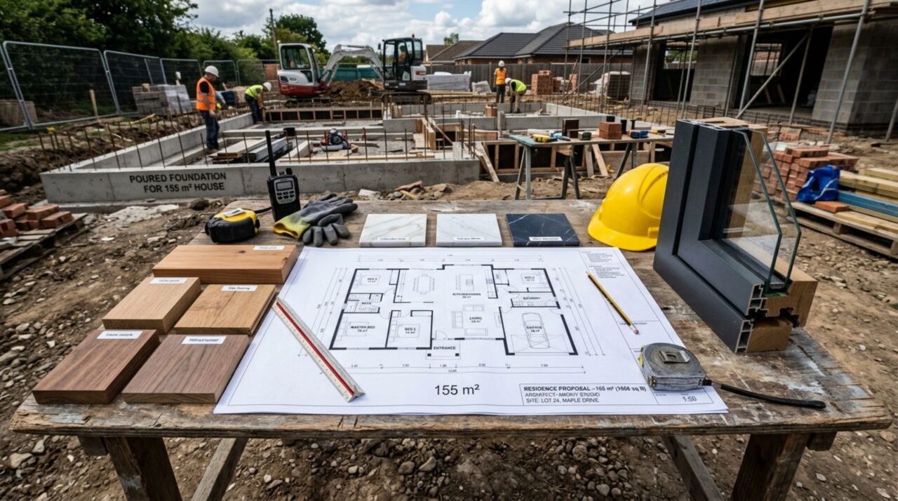 Quanto reservar para construir uma casa de 155 m² em alto padrão sem comprometer a qualidade durante a obra