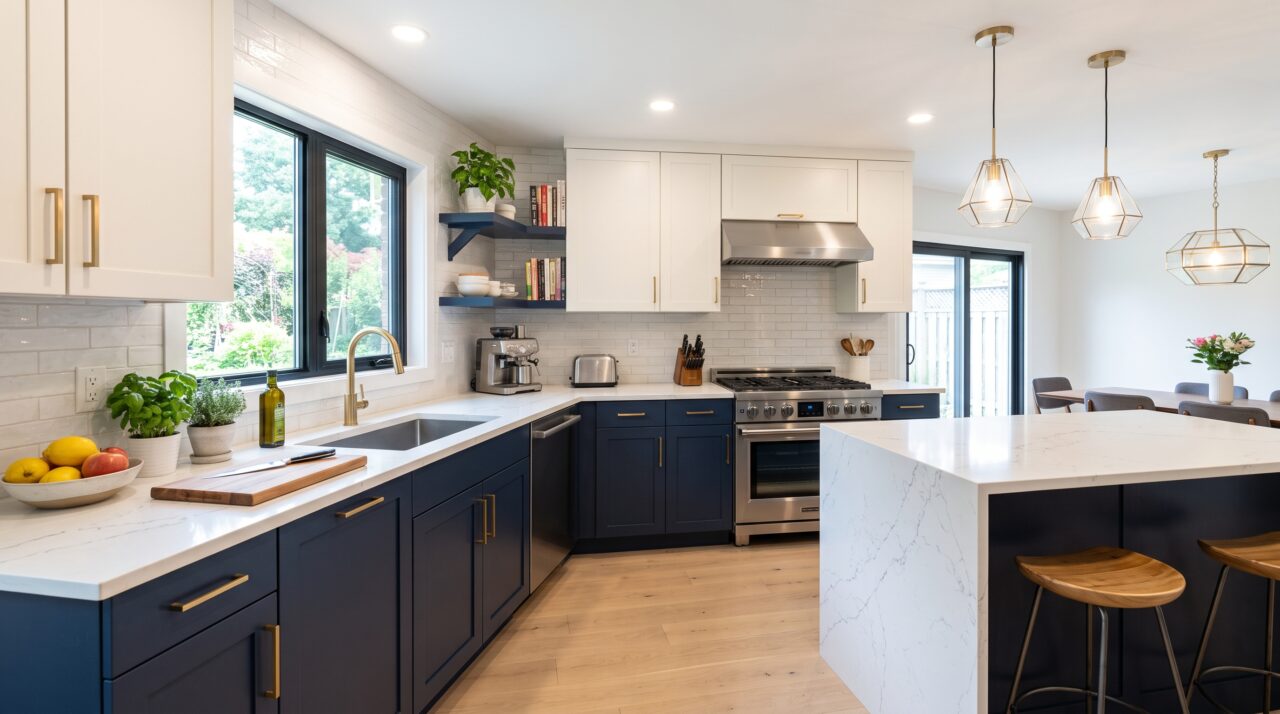 Custo e vantagens de modernizar a cozinha trocando apenas as portas dos armários e as bancadas em 2026.