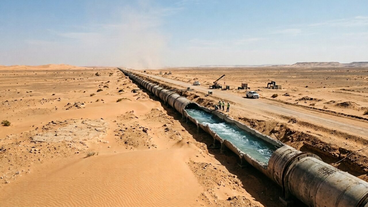 Rio artificial com mais de 4.000 km construído para levar água a uma das áreas mais secas do mundo: a obra mais impressionante do planeta que deixa cientistas e engenheiros incrédulos