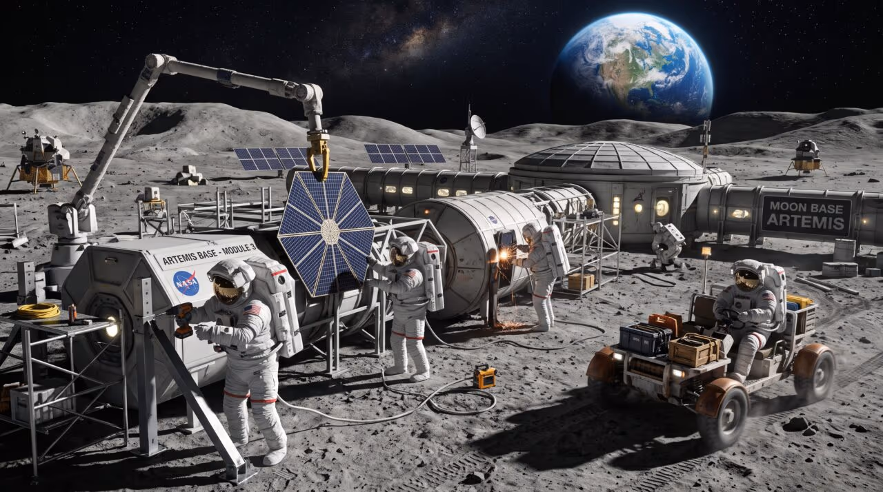 A Lua não será mais apenas o lugar onde os humanos deixaram suas pegadas em 1969; agora, a NASA e a China querem construir bases, pistas de pouso, torres de controle e abrigos no local, mas ainda falta uma regulamentação fundamental