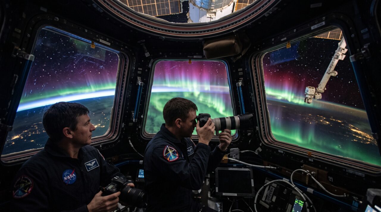 Um astronauta da NASA filmou a aurora austral rodopiando como tinta neon, transformando a noite orbital em um espetáculo de luzes gratuito