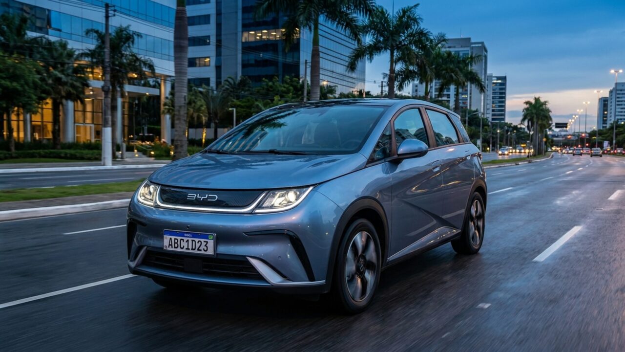 Hatch elétrico da BYD entrega 204 cv, roda até 330 quilômetros e leva 345 litros no porta-malas