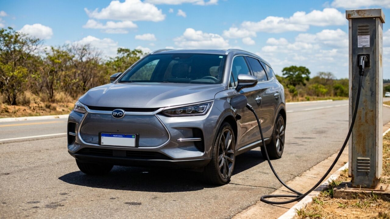 SUV elétrico de 7 lugares leva até 1.655 litros, roda 430 km e usa suspensão eletrônica para enfrentar viagens longas
