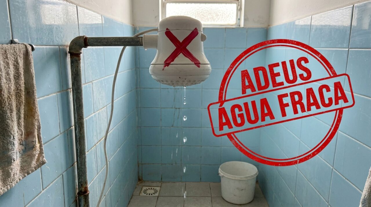 Diga adeus à água fraca: como aumentar a pressão de chuveiros e torneiras com alterações simples na tubulação e caixa d’água