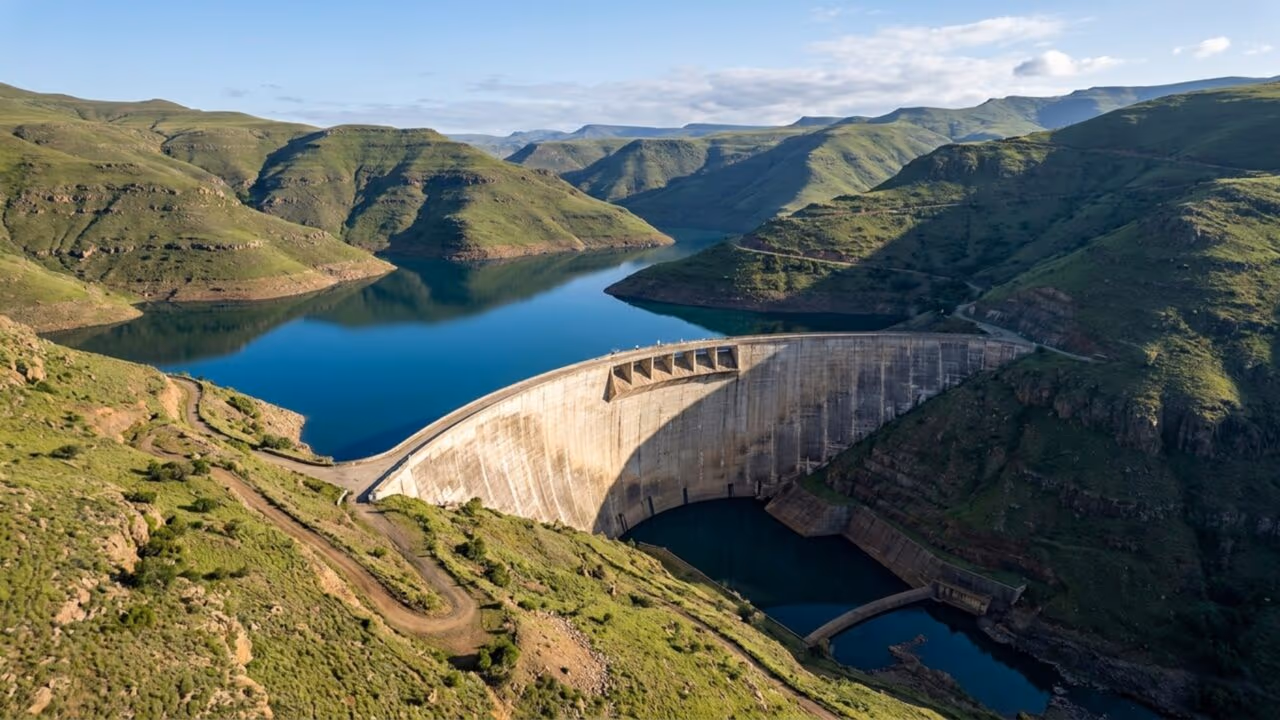 País montanhoso vende água para vizinho industrial e constrói túneis para abastecer a maior região econômica da África do Sul