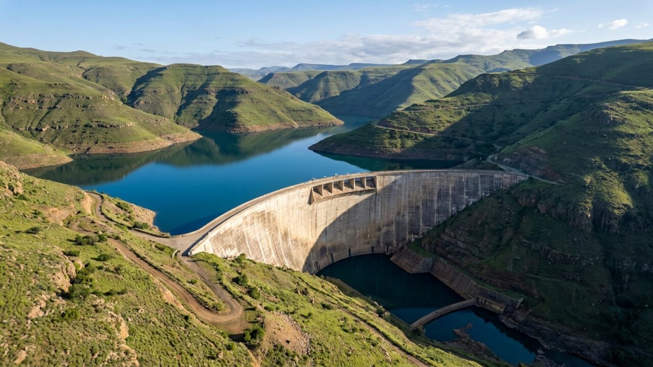 País montanhoso vende água para vizinho industrial e constrói túneis para abastecer a maior região econômica da África do Sul