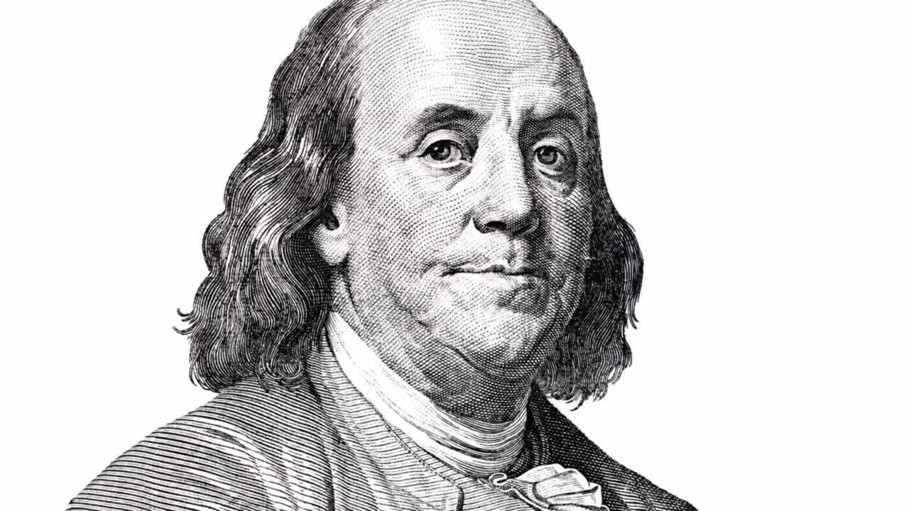 Benjamin Franklin, inventor e estadista que transformou disciplina em riqueza: “Cuidado com as pequenas despesas; um pequeno vazamento afunda um grande navio”