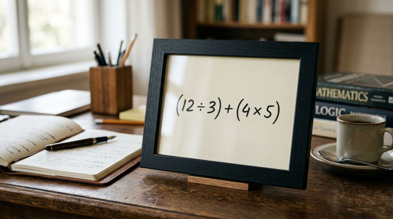 Você consegue resolver (12 ÷ 3) + (4 × 5) em menos de 12 segundos?