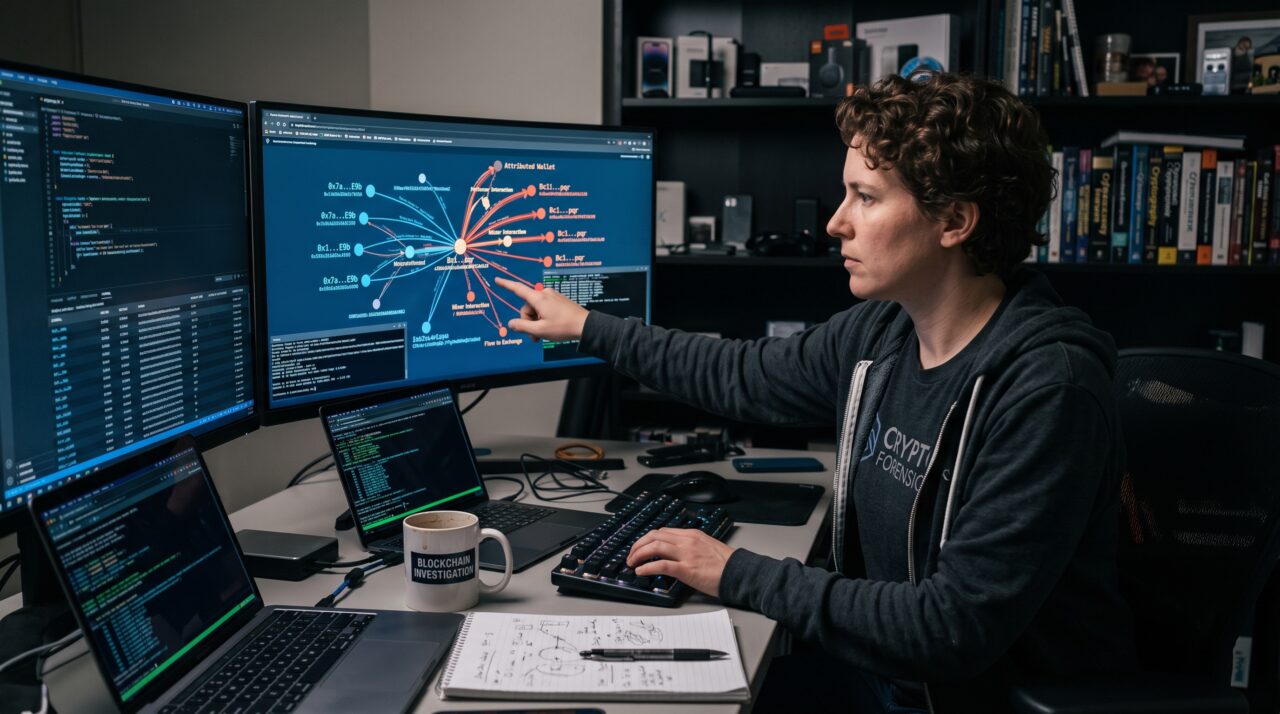 A implacável carreira que fatura R$ 40 mil mensais mais bônus caçando rastros invisíveis na dark web para recuperar criptomoedas roubadas por hackers internacionais