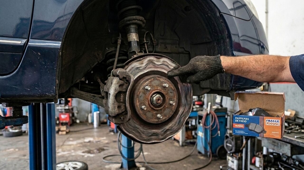 O que significa quando o carro treme ao frear em velocidade alta e por que trocar apenas as pastilhas não resolve o problema