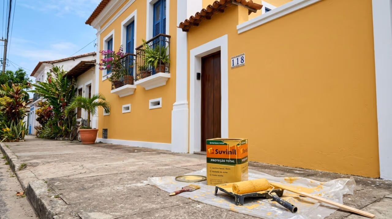A fachada pintada ficará bonita por muito mais tempo: essa preparação evita descascamento e microfissuras por decadas