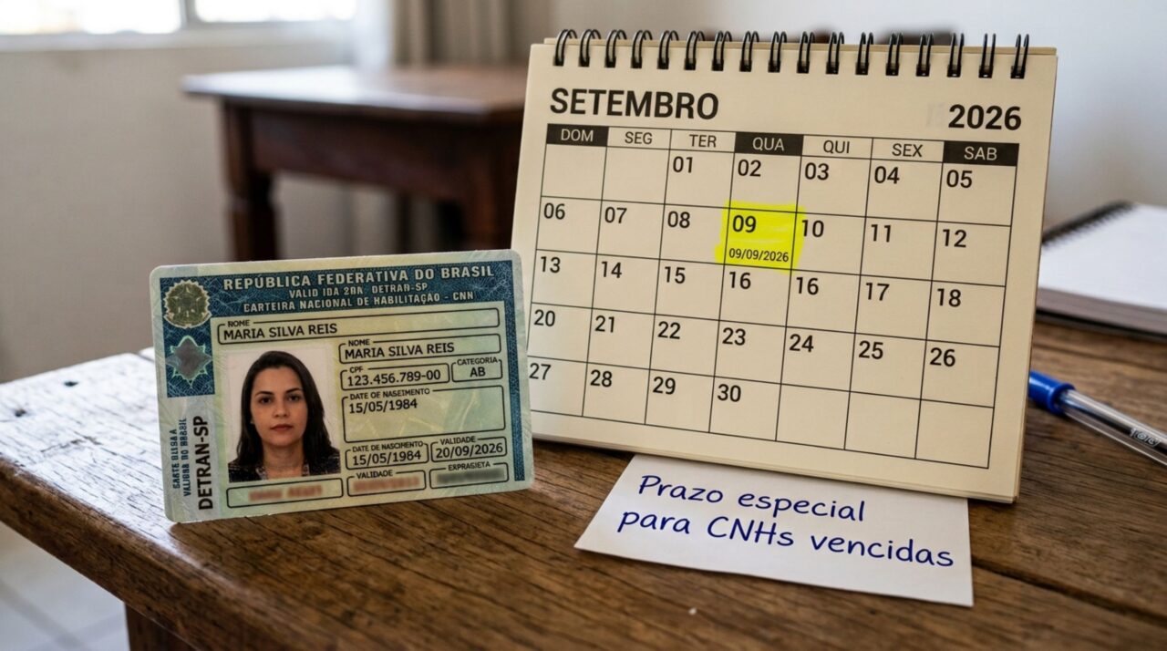 Quem teve a CNH prorrogada até setembro deve ficar atento ao prazo para concluir a renovação do documento
