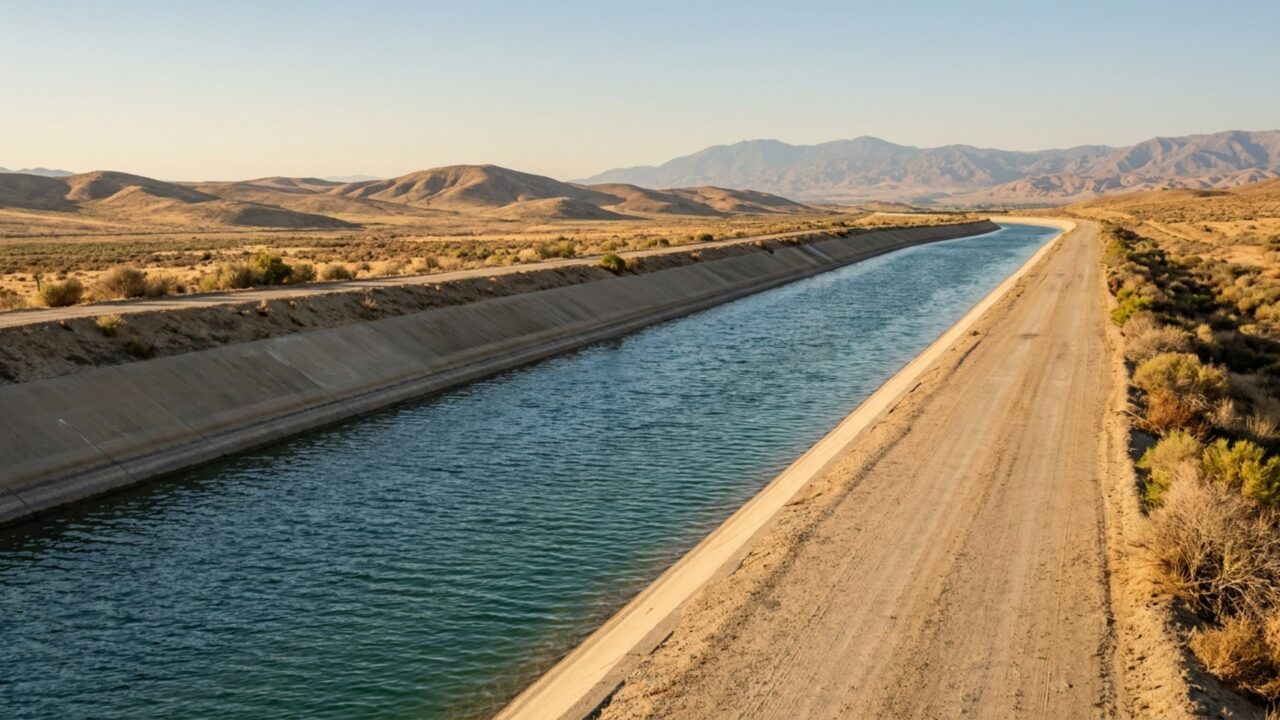 Aqueduto com mais de 700 km atravessa a Califórnia para levar água a uma das regiões mais disputadas dos EUA