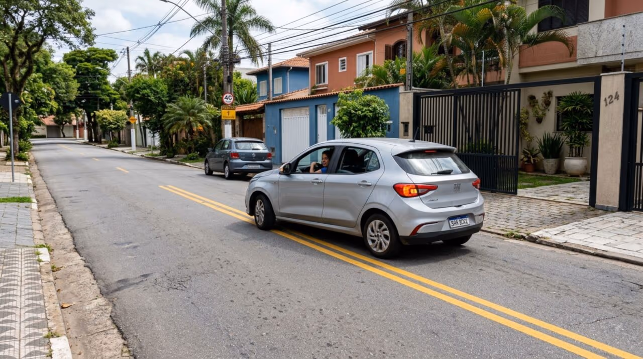 Linha amarela na frente de casa: o que significa e quando o motorista pode entrar na garagem