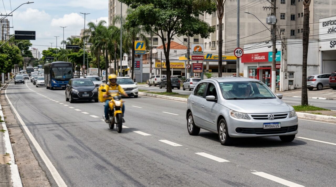 Motorista tenta dirigir com cautela, mas velocidade muito baixa gera multa e questiona o agente de trânsito