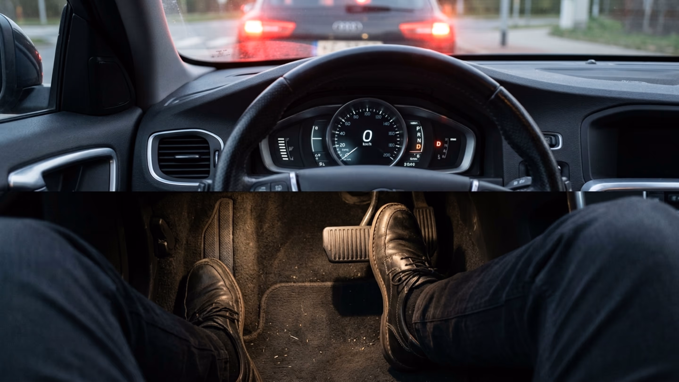 Colocar o carro automático no N durante o sinal vermelho parece correto e pode esconder um erro repetido todos os dias
