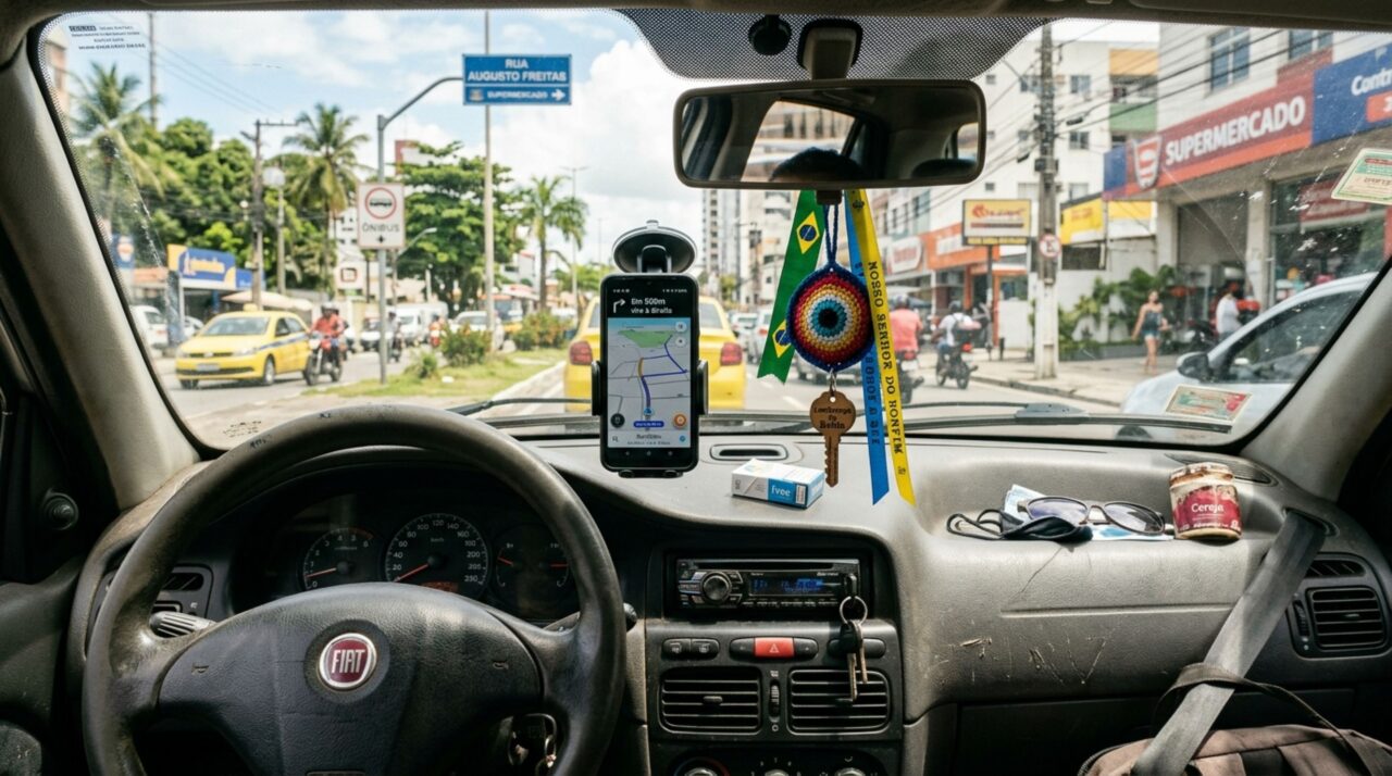 Motorista usava item decorativo no vidro e foi parado e multado por agentes