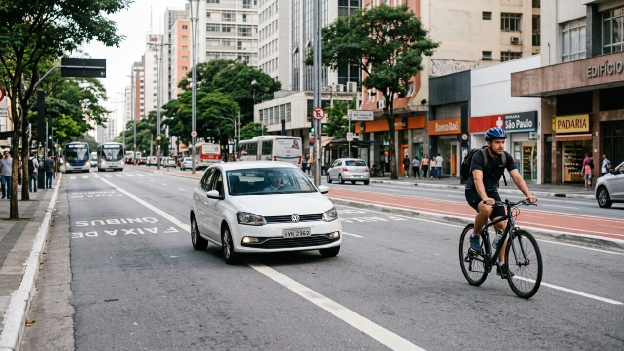 Motoristas que passam perto demais de ciclistas devem conhecer o Art. 201 do Código de Trânsito Brasileiro