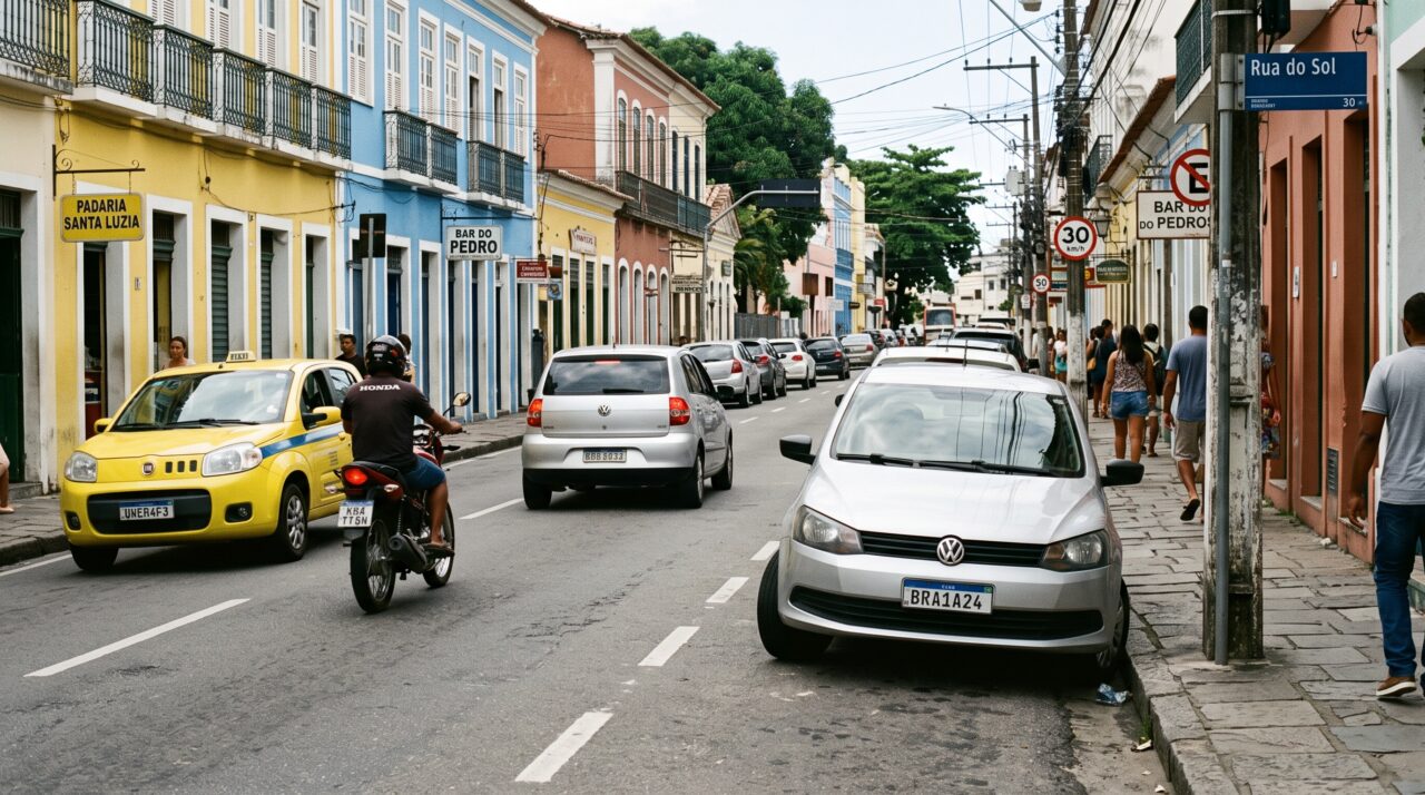 Regras do CTB e penalidades sobre estacionar o carro na contramão da via.