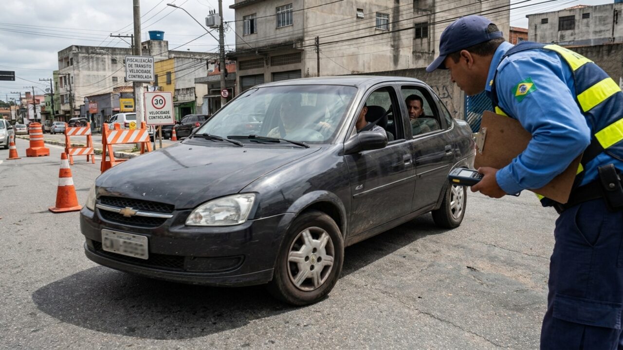 Passageiro tirou o cinto no banco traseiro para alcançar uma mochila, permaneceu assim por alguns minutos e os pontos acabaram atingindo a CNH de outra pessoa
