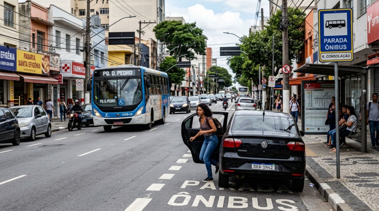 Motorista parou no ponto de ônibus para deixar passageiro: “foi só um minuto”, evita a multa?