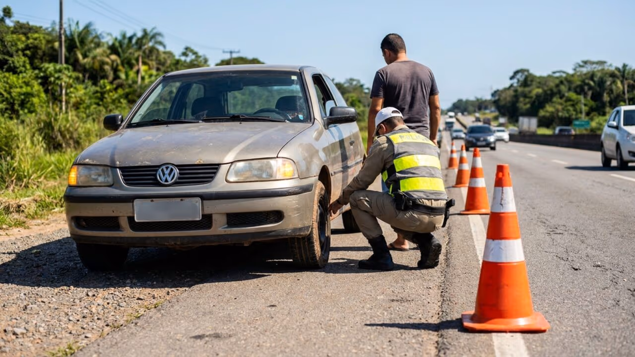 Carros com mais de 10 anos podem chamar atenção na fiscalização por um detalhe que muitos motoristas ignoram