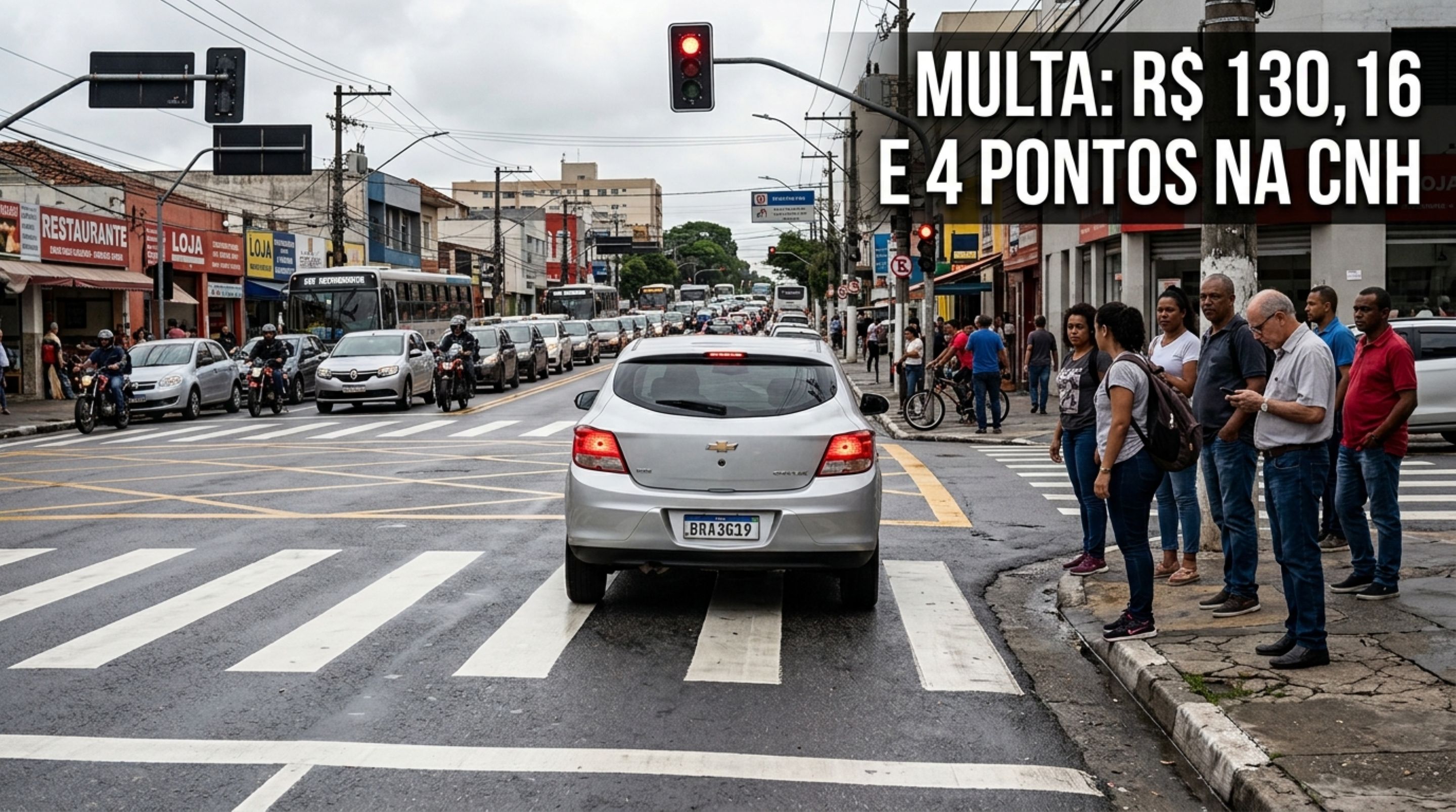 Motorista preso no engarrafamento para na faixa de pedestres, pois não existia mais espaço para avançar, mesmo com o sinal aberto: o que diz a lei? - QTU Questões do Universo