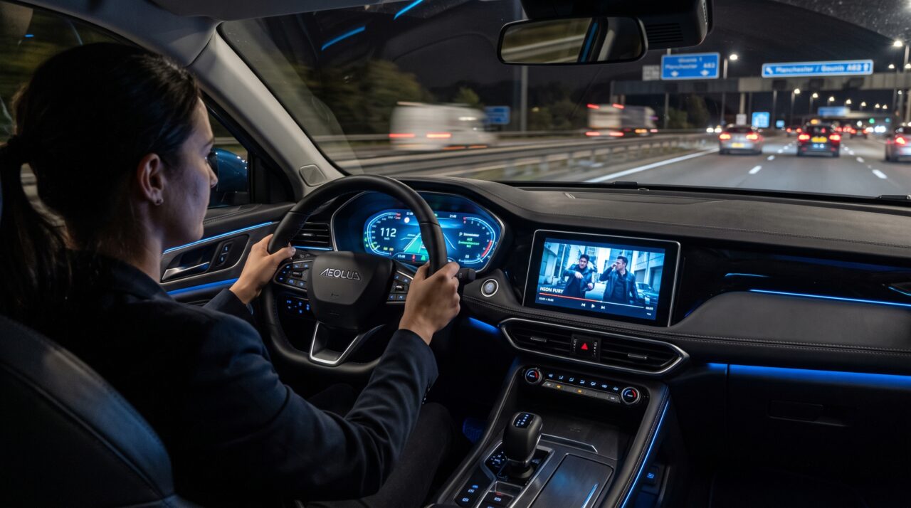 Leis de trânsito sobre telas automotivas