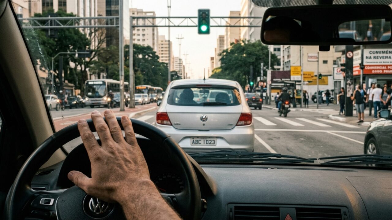 Quem usa a buzina para apressar o carro parado no semáforo deve conhecer os arts. 41 e 227 do CTB