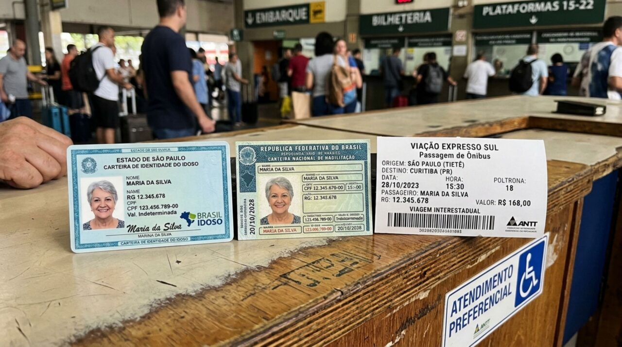 Idosos com renda de até dois salários mínimos podem conseguir desconto ou gratuidade em viagens interestaduais