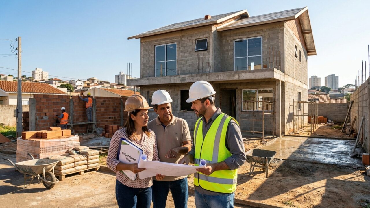 Quanto sai construir uma casa de classe média alta de 150 m² em 2026?
