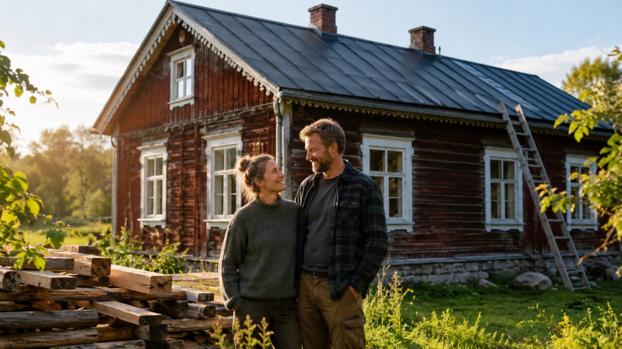 Casal comprara casa abandonada e a transforma em um lar dos sonhos usando métodos ecológicos