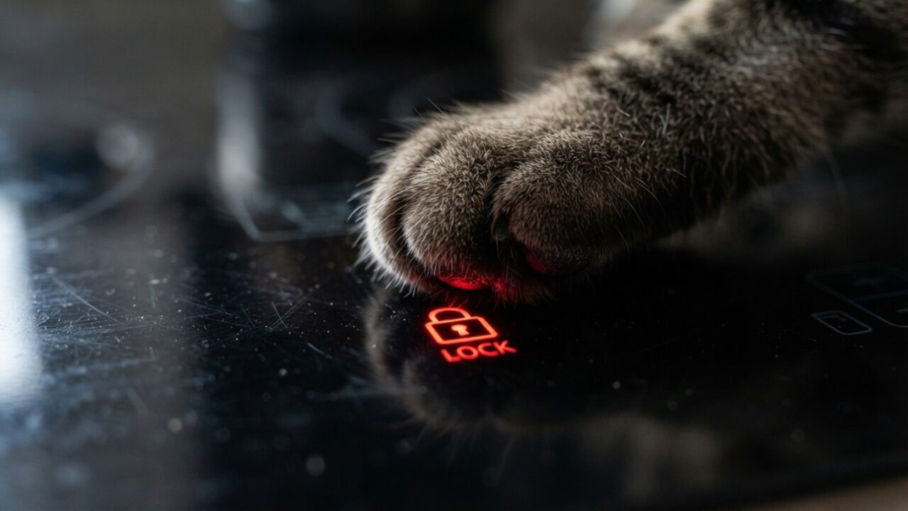 Gato de estimação aciona botão touch de cooktop de indução durante a noite, panela esquenta a seco e bombeiros fazem alerta sobre trava de segurança