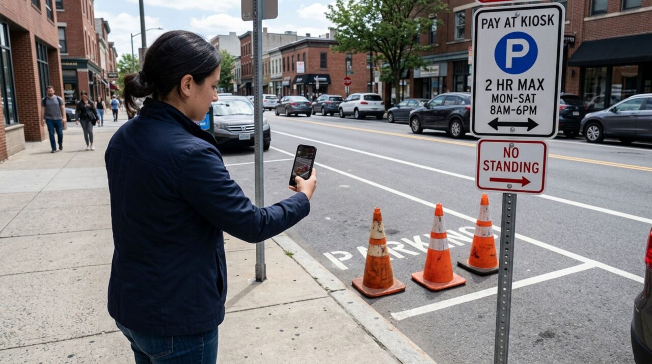 Dono de comércio colocou cones diante da loja: o motorista pode retirar e estacionar?