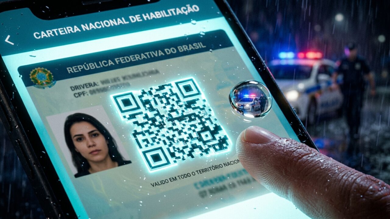 Policial encontra apenas a CNH Digital durante a blitz; saiba o que pode acontecer