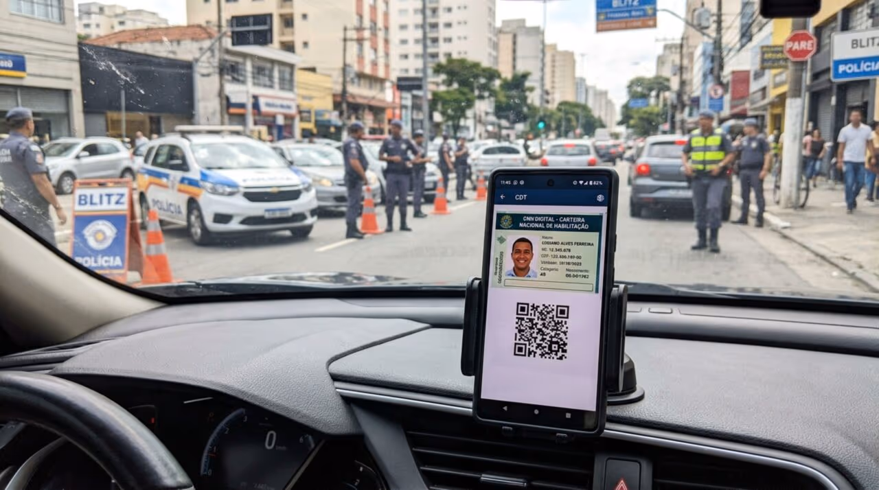 Motoristas que usam apenas a CNH digital devem saber desta regra em vigor