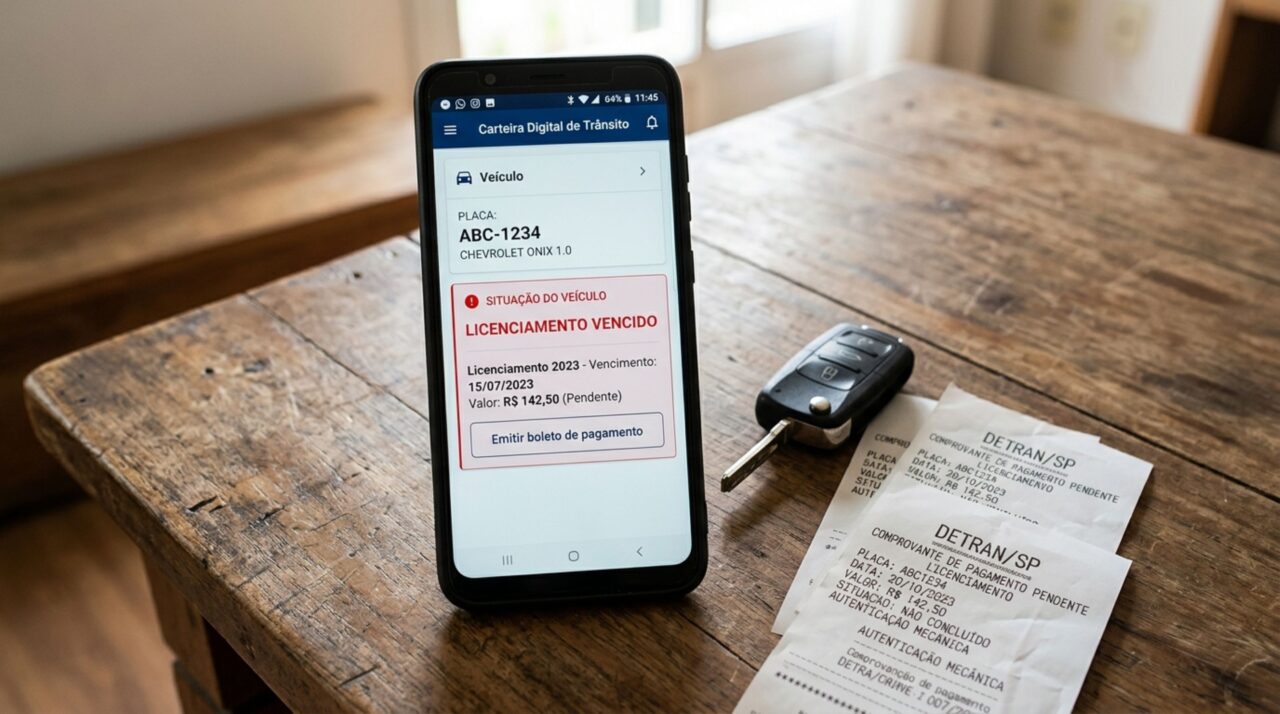 Motorista é flagrado com licenciamento atrasado e tem o veículo removido na blitz