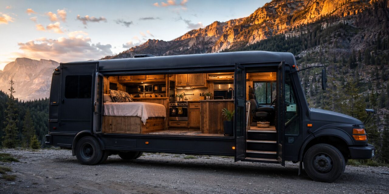 De micro-ônibus a motorhome em 6 meses: assista à transformação de um veículo completo para viajar com a família sem se preocupar em ter onde dormir
