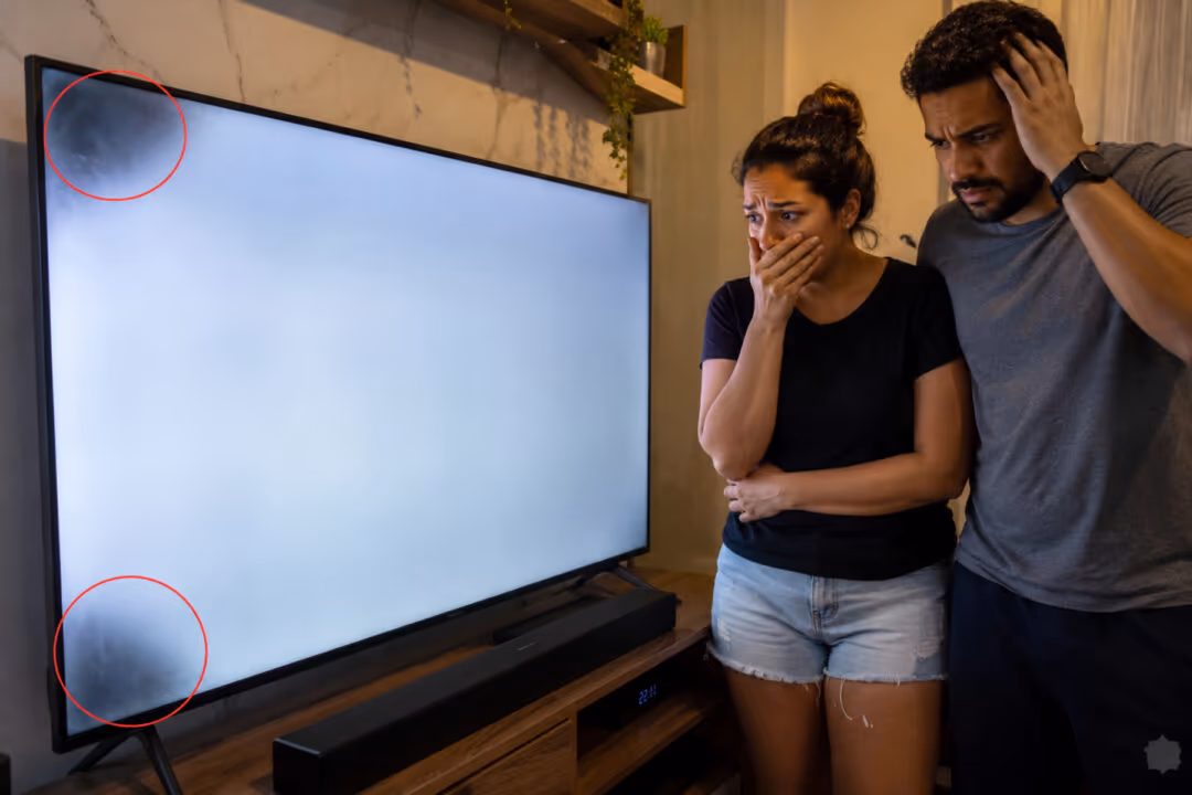 Casal compra Smart TV de 55 polegadas por R$ 3.200, com 15 dias aparecem manchas escuras no canto da tela que só são visíveis em cenas claras, loja alega que “variação de luminosidade é característica do painel e não configura defeito”
