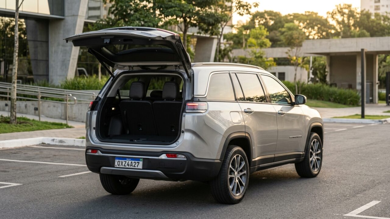 Jeep atualiza SUV de 7 lugares que custa R$ 228.790, tem condução semiautônoma e abre o porta-malas eletricamente