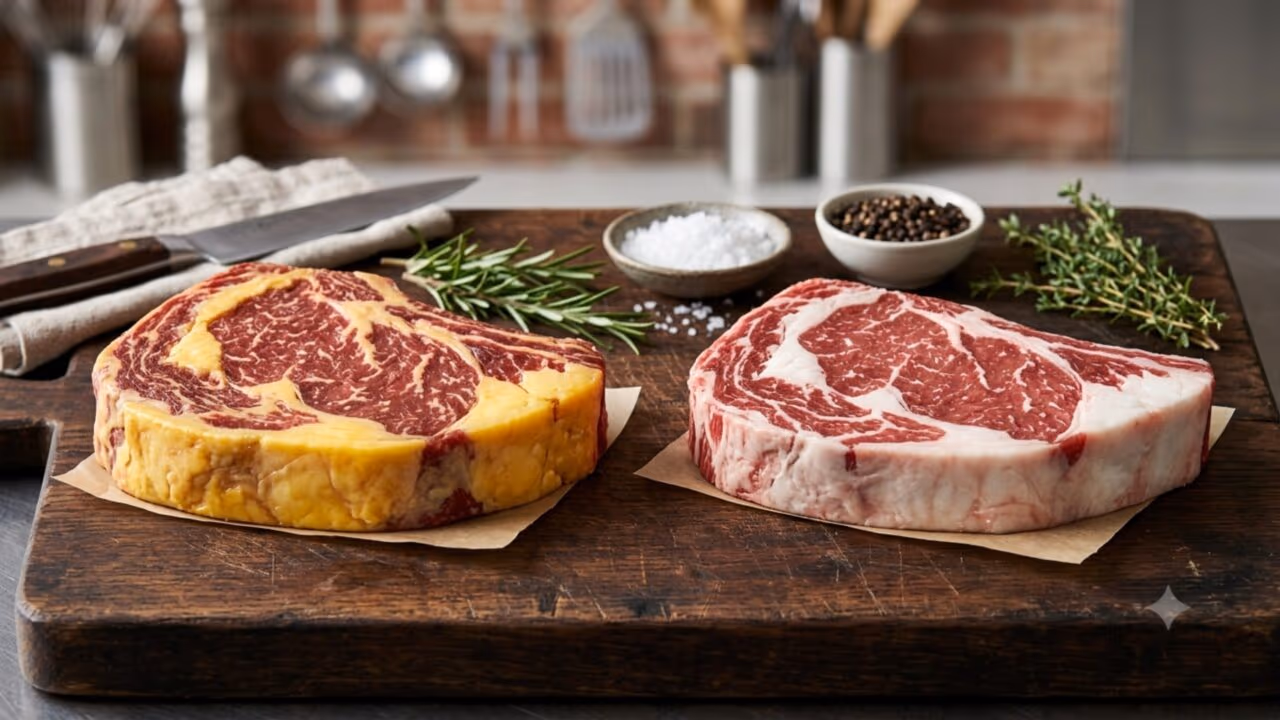 Comprar carne bovina com gordura amarela ou branca: qual é a diferença e qual é melhor?