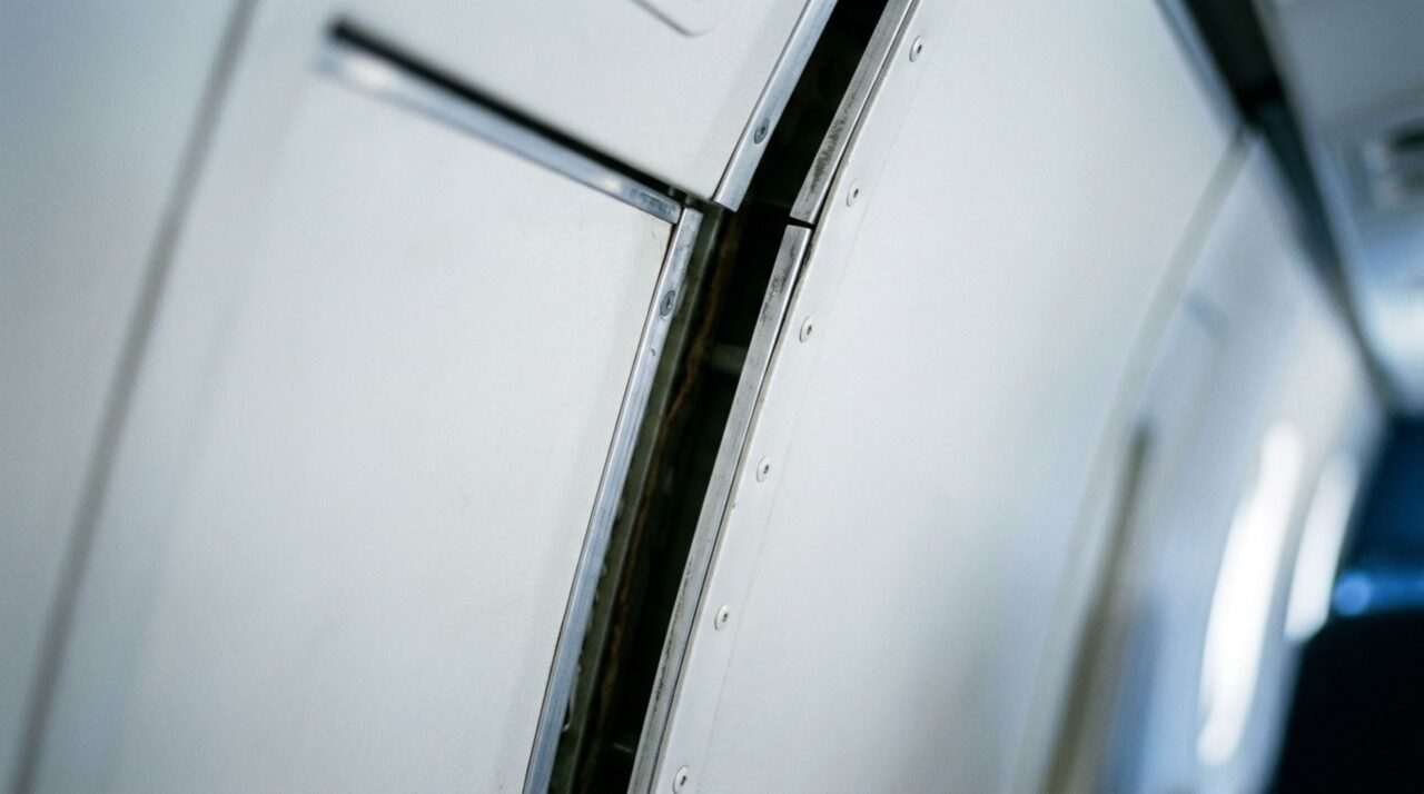 A pequena folga que revelava a expansão da fuselagem