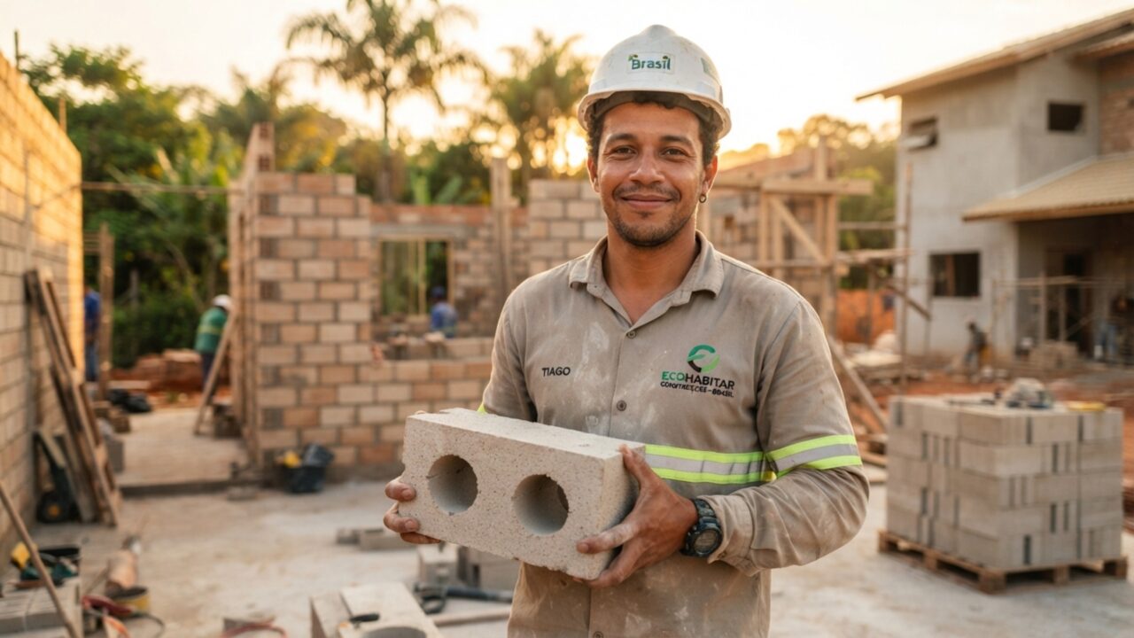 Adeus, tijolos de barro convencionais: o bloco ecológico que torna a construção mais barata e sustentável
