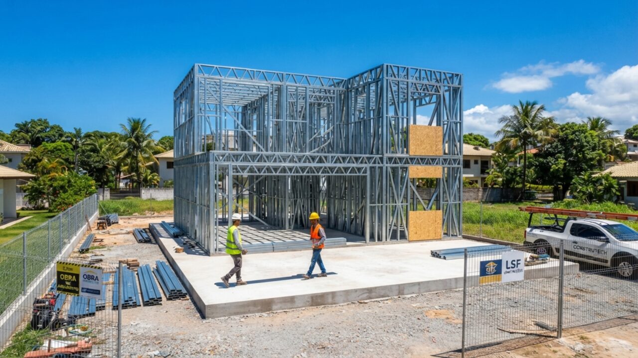 Custa até 30% menos no orçamento final: a casa em Steel Frame que fica pronta em 60 dias sem gerar entulho