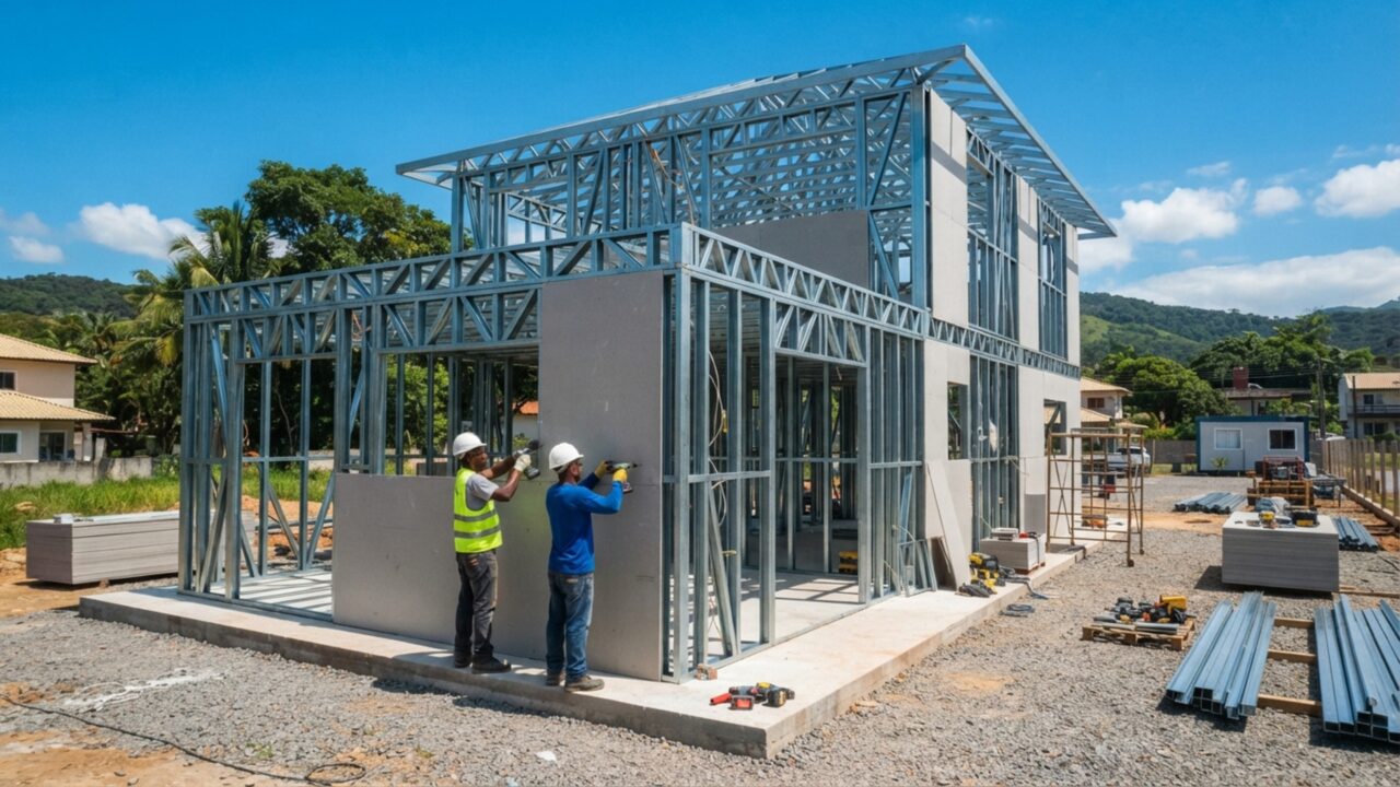 Por que construtores modernos estão aposentando o concreto armado para erguer casas em 60 dias
