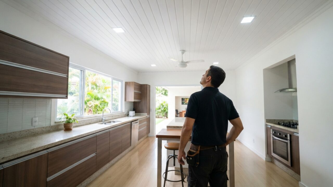 Nem gesso, nem drywall: o material rápido e barato que virou febre para renovar o teto sem sujeira