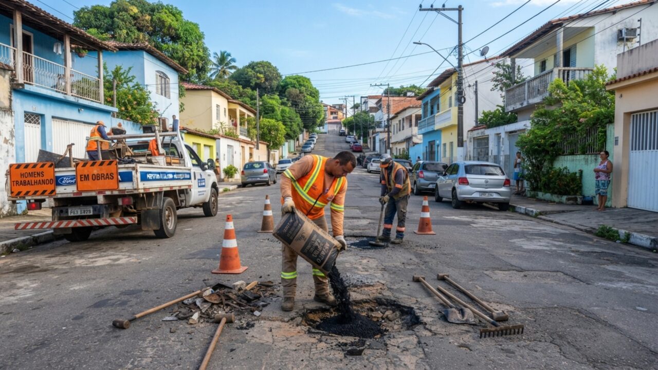 Asfalto frio em saquinho: a tecnologia pronta que dispensa maquinário pesado e permite tapar buracos na calçada em 10 minutos